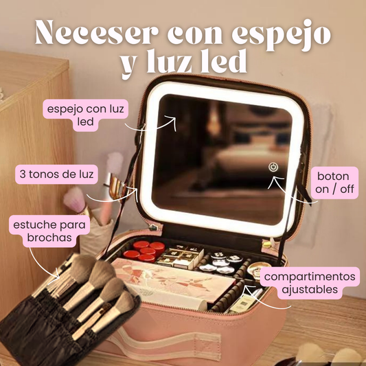 MirrorGlow + Orden, Belleza, Portabilidad + Envío Gratis