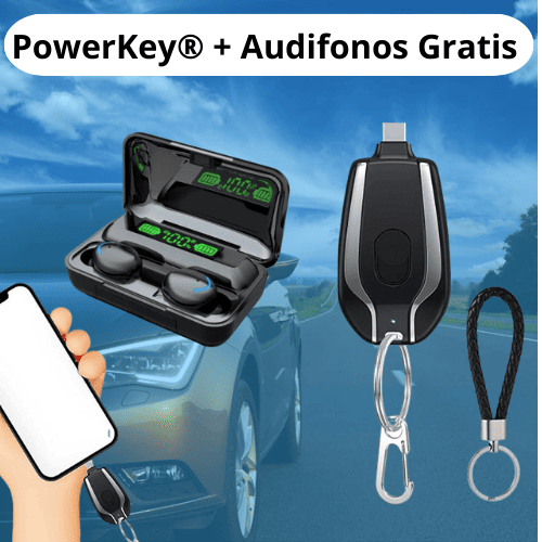 PowerKey® energia en la palma de tu mano + Audifonos Gratis